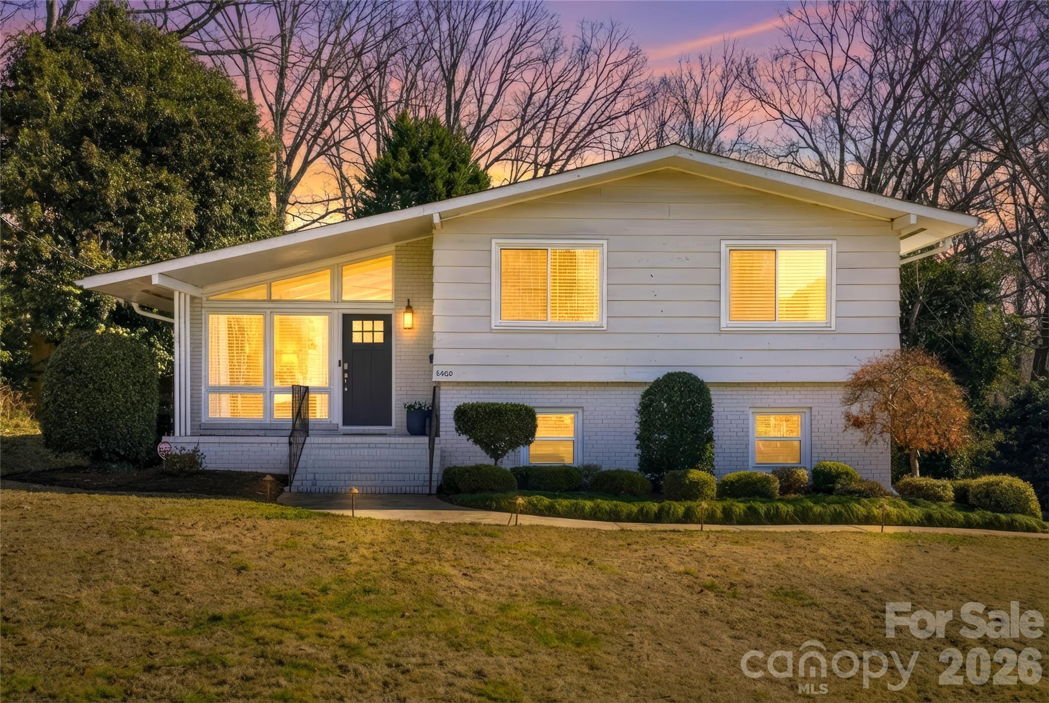 a front view of house with yard