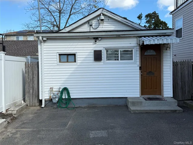 a front view of a house
