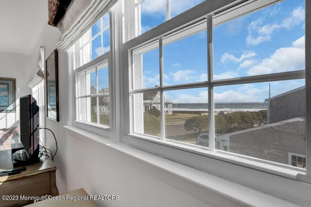 a view of a window with a living room