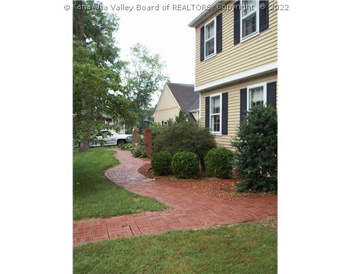 1603 Greystone Road Charleston, WV 25314 - Photo 2 of 16 Exterior Front. Lovely Curved Brick Walkways Add Charm to this Home. Large Concret Patio or Parking area in Back, Extra Parking in Front.