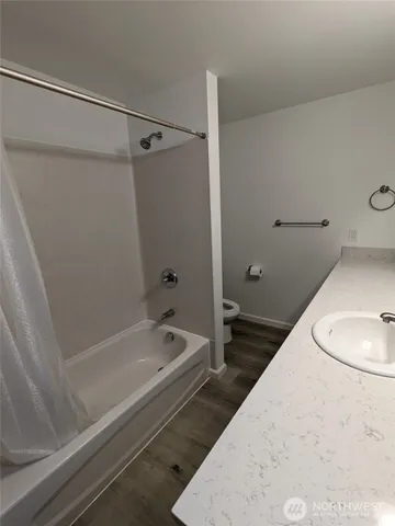 a picture of a room with a bench