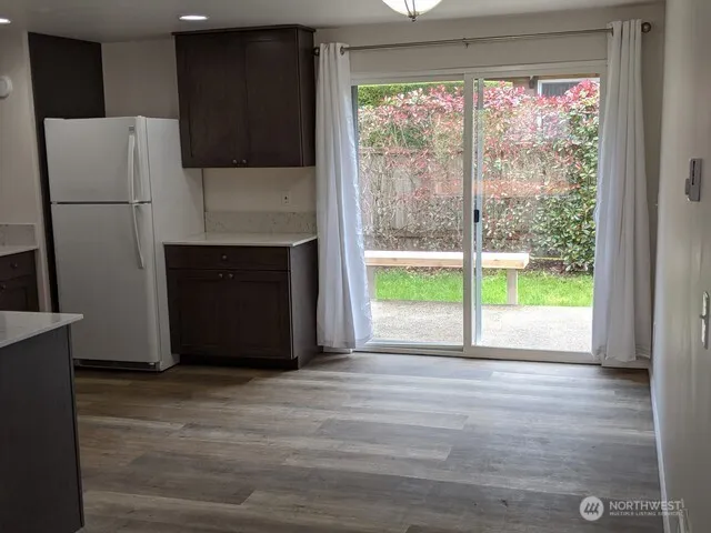 a view of a hallway with closet