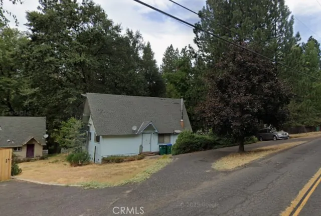 an outdoor space with lots of trees