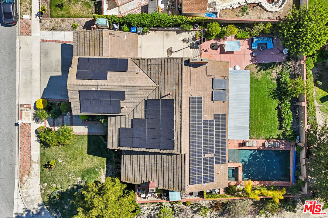 2136 McCrea Road Thousand Oaks, CA 91362 - Photo 10 of 66 an aerial view of a house with a yard and potted plants