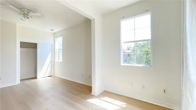 an empty room with a window