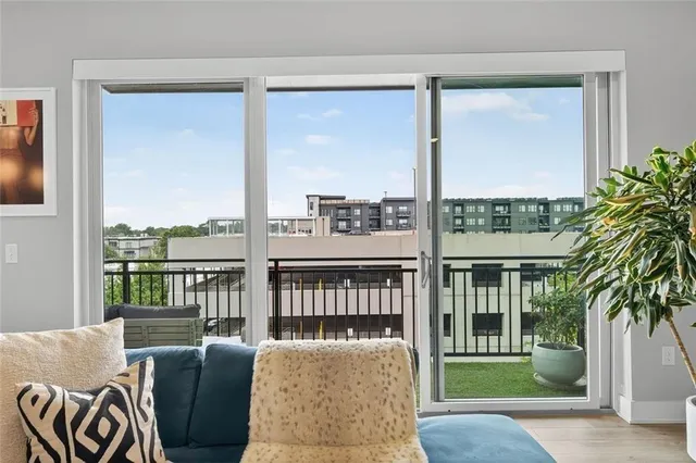 a view of city from balcony