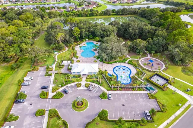 a view of a backyard with plants and a garden