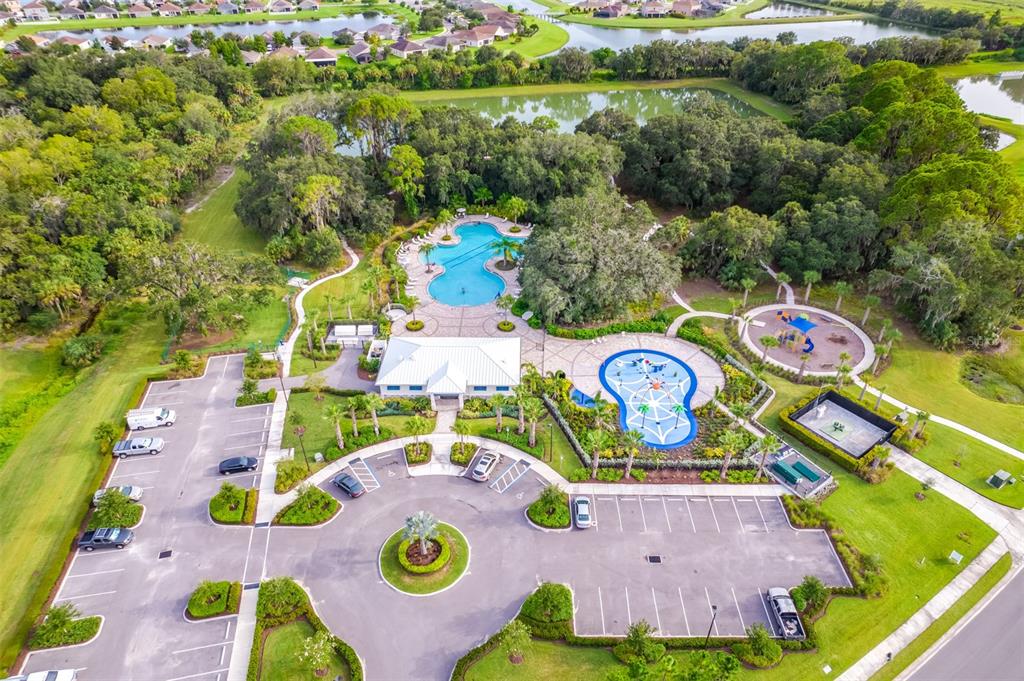 11230 High Noon Trail Parrish, FL 34219 - Photo 35 of 40 an aerial view of a table and chairs in the patio