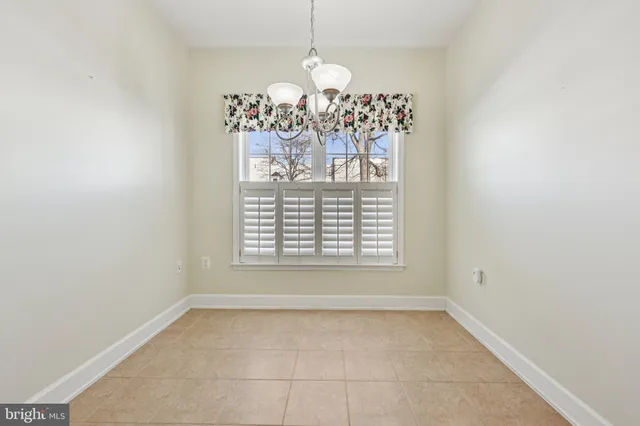 a view of a chandelier in a room