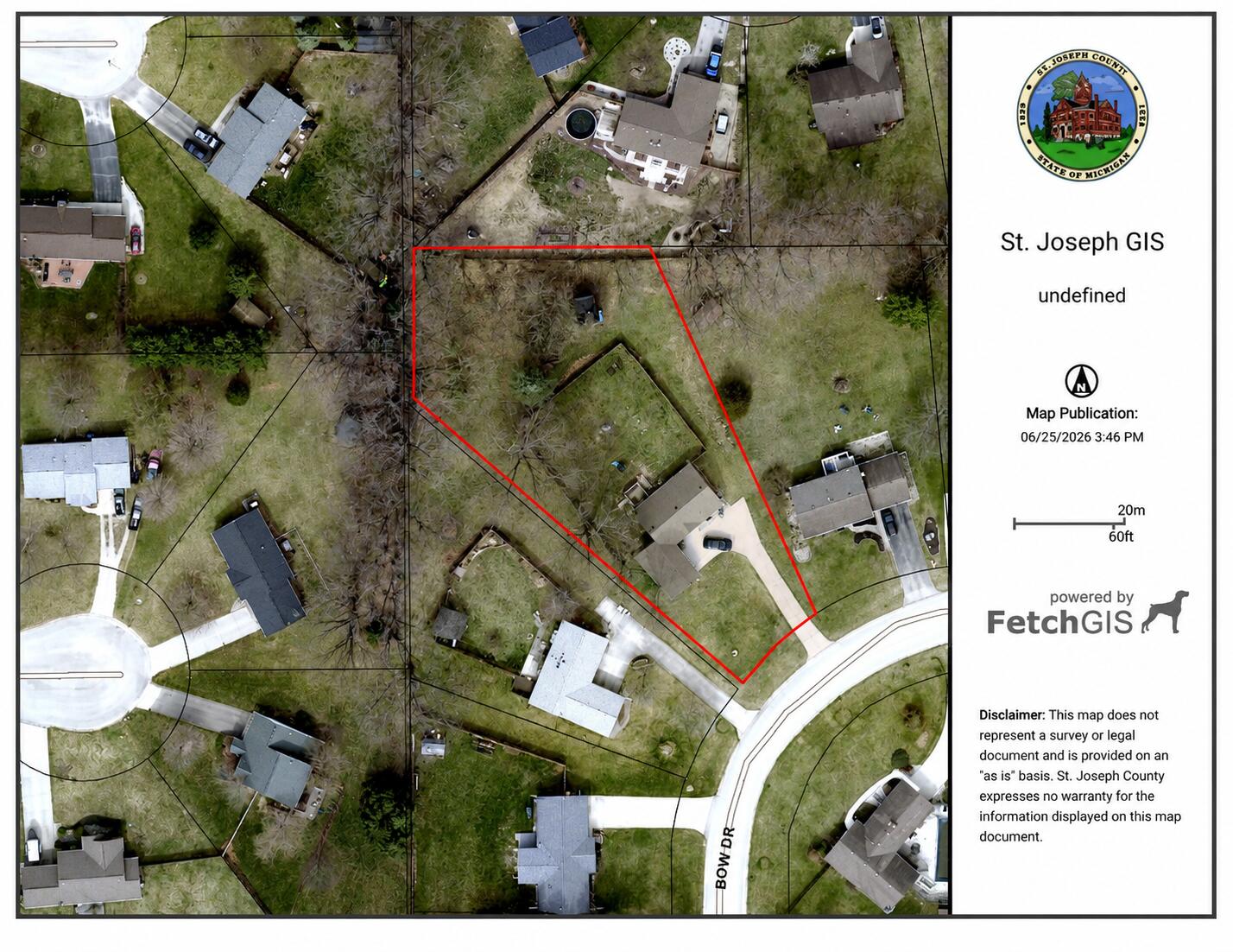 56782 Bow Drive Three Rivers, MI 49093 - Photo 24 of 31 Parcel Map