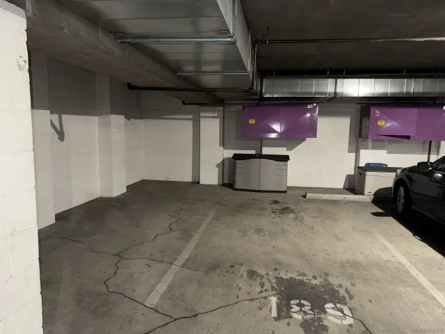 a view of a garage
