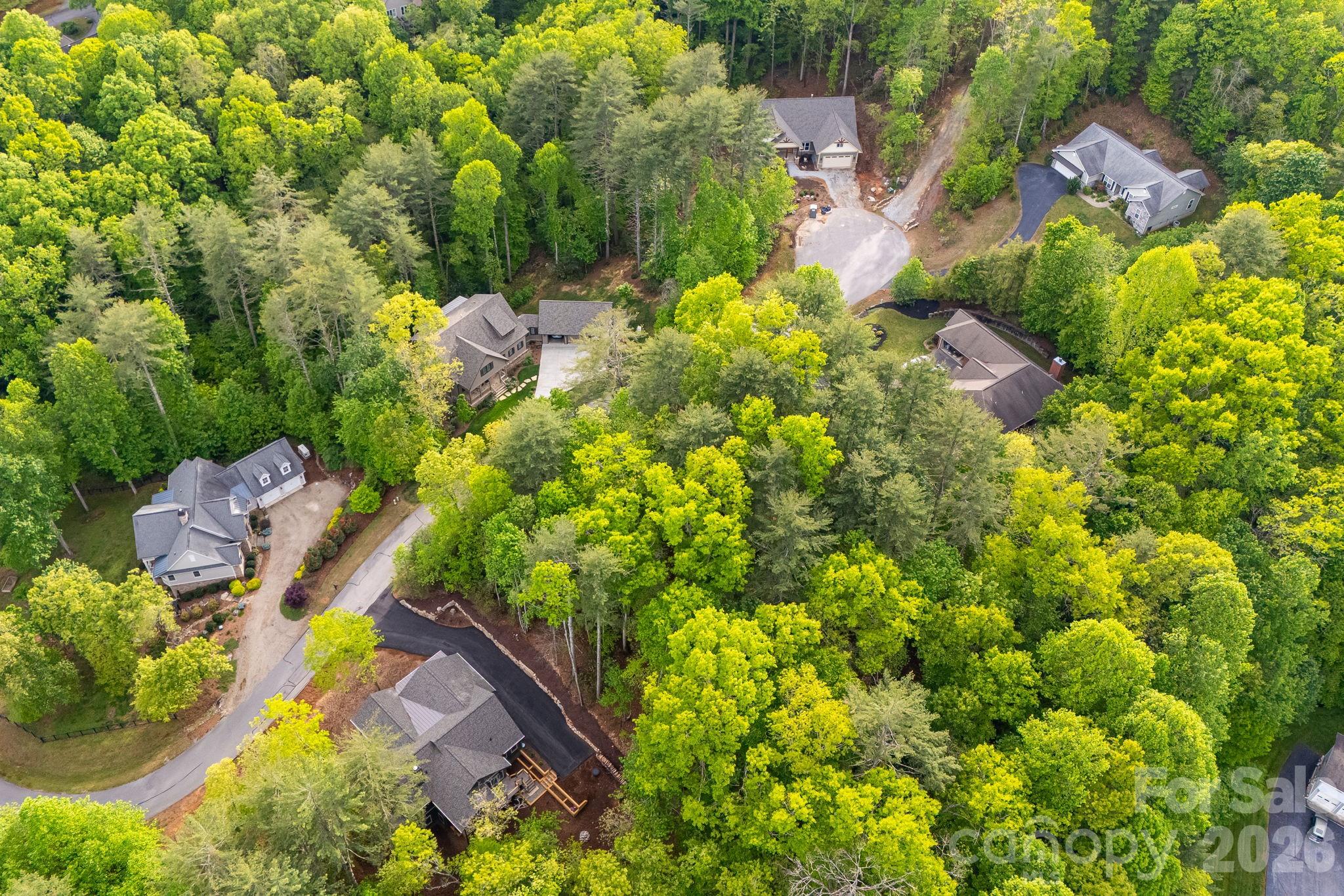 0 Newcastle Road, Unit 52 Brevard, NC 28712 - Photo 26 of 29 a aerial view of residential house with outdoor space and trees all around