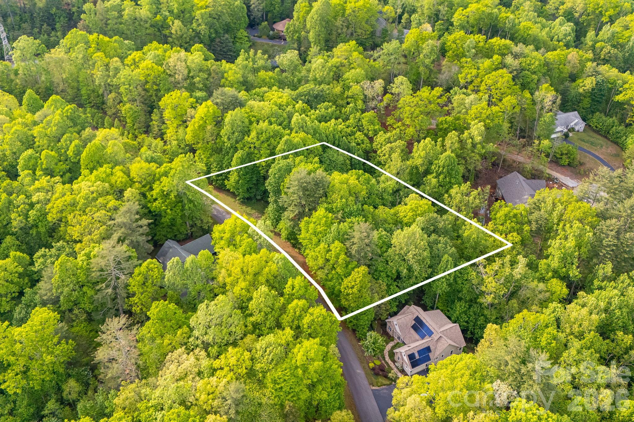 0 Newcastle Road, Unit 52 Brevard, NC 28712 - Photo 6 of 29 a backyard of a house with lots of green space and a tree