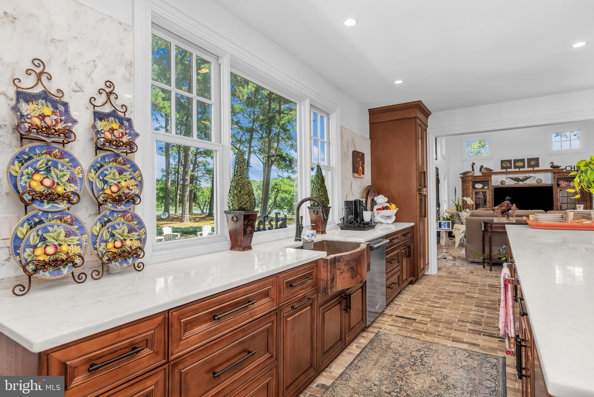 20031 Oakland Farm Road Cape Charles, VA 23310 - Photo 26 of 98 Kitchen with scenic views /hammered copper sink
