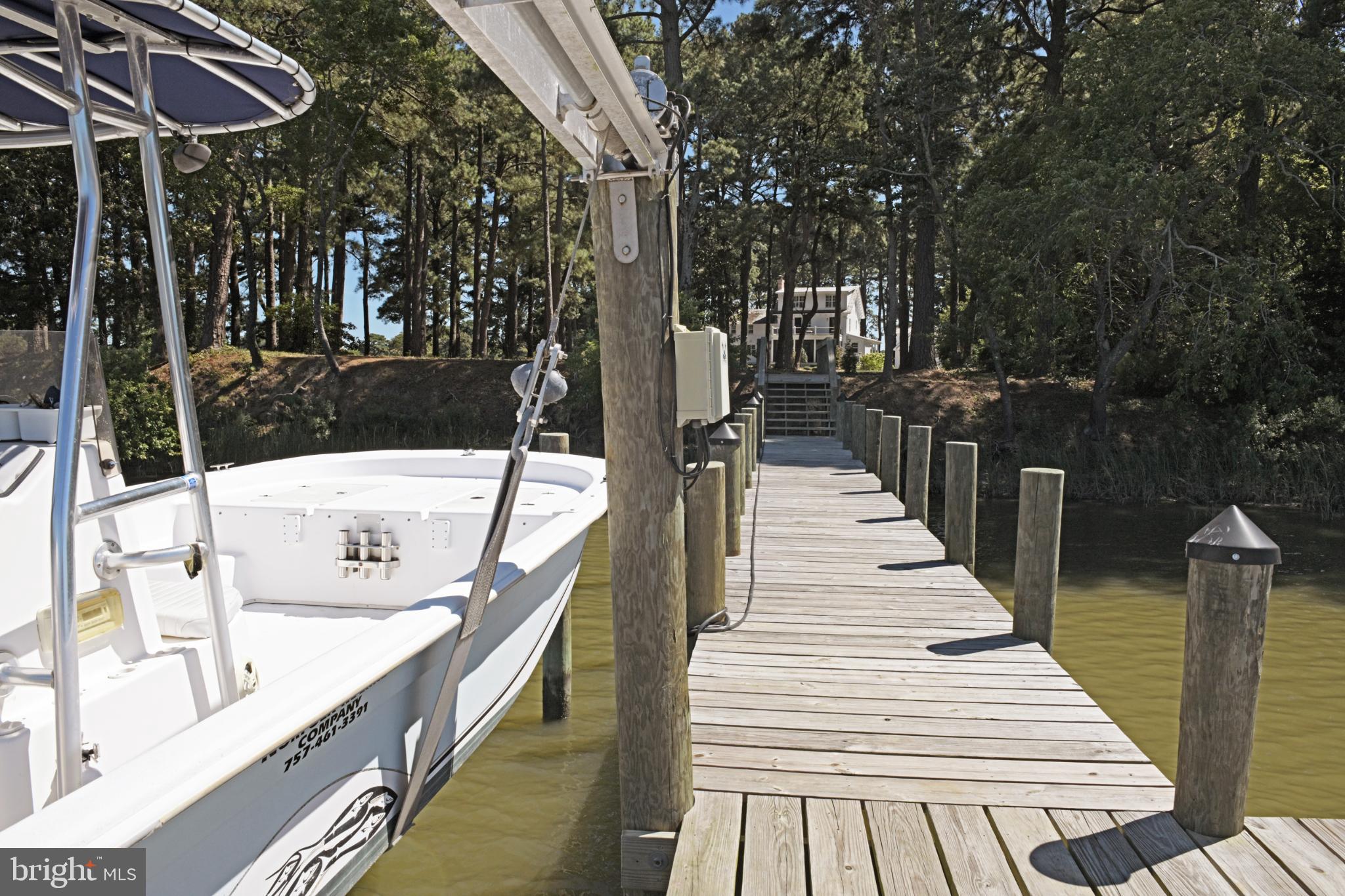 20031 Oakland Farm Road Cape Charles, VA 23310 - Photo 89 of 98 Private dock with electric boat lift