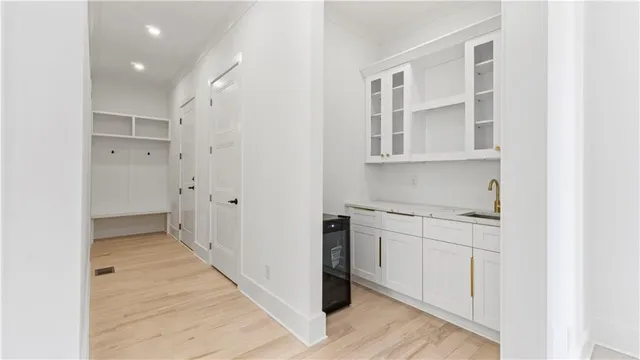 an empty room with a window