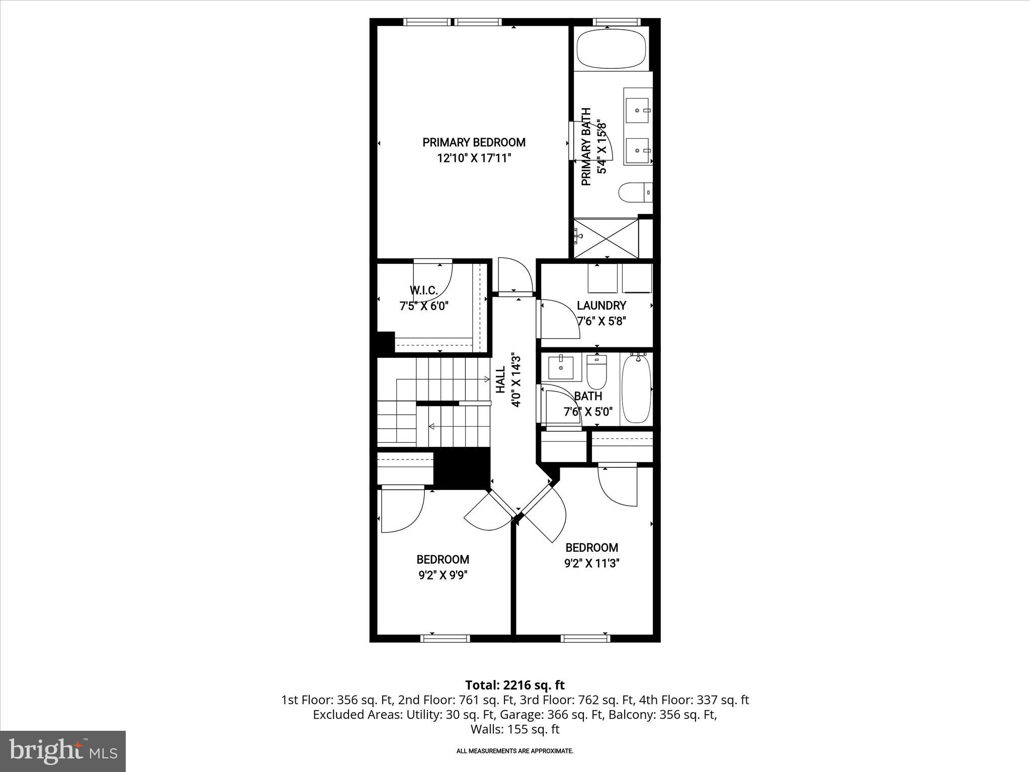 6072 Fallfish Court New Market, MD 21774 - Photo 75 of 78 3rd_floor_6072_fallfish_court_new_market_with_dim