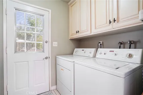 a view of a lake with a yard