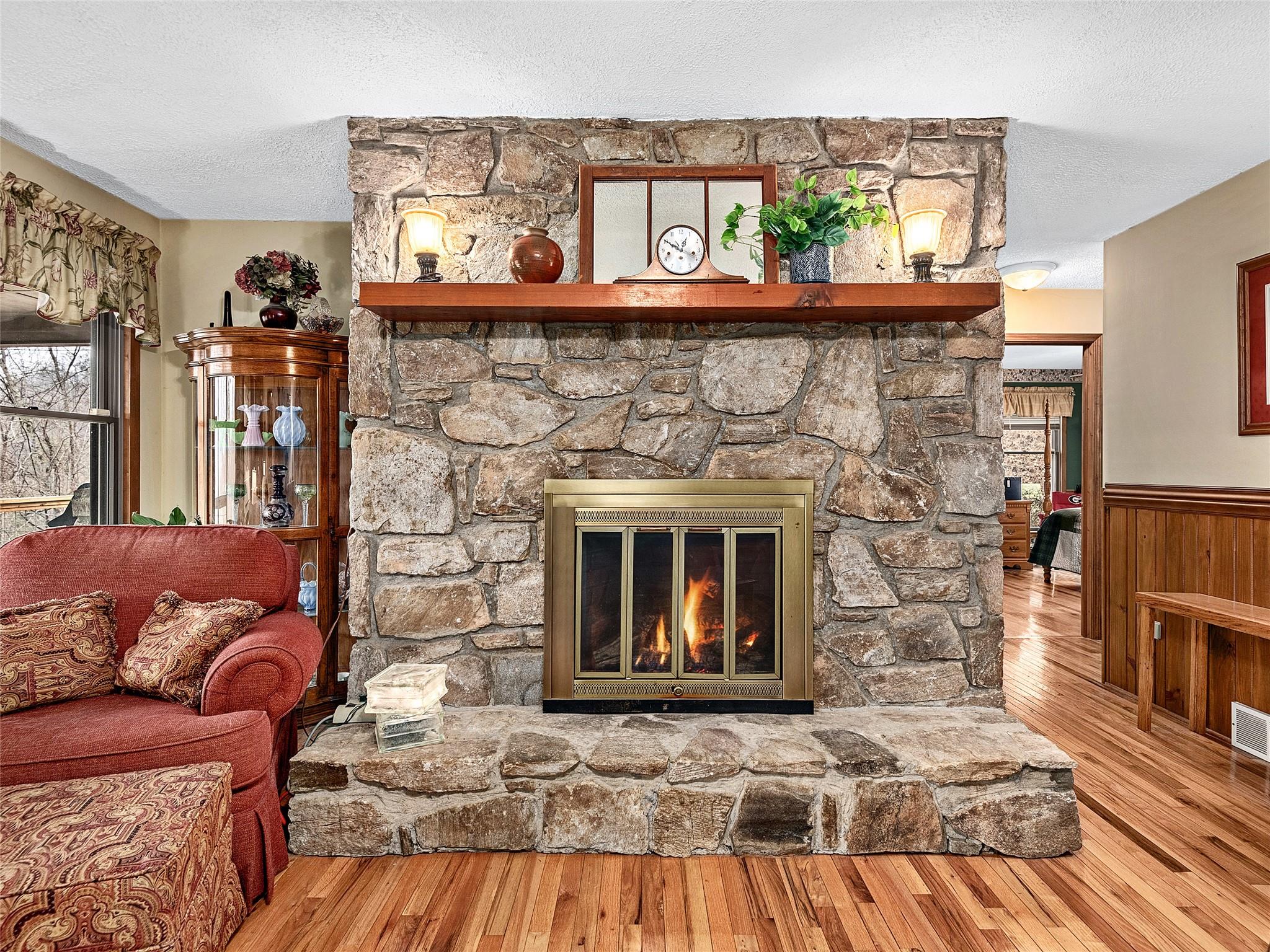 2843 Hyder Mountain Road Clyde, NC 28721 - Photo 6 of 30 a living room with furniture and a fireplace
