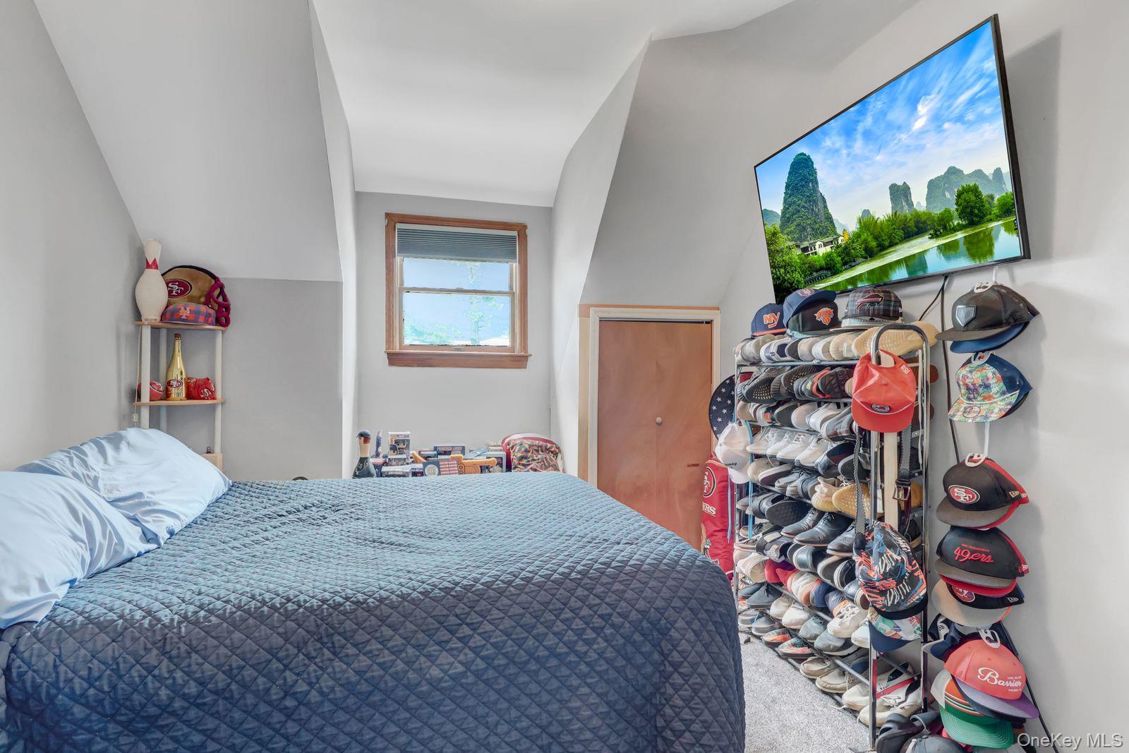 451 North Grove Street Valley Stream, NY 11580 - Photo 27 of 38 a bedroom with a bed and a flat screen tv
