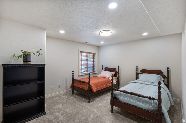 882 Sego Lily Way Mapleton, UT 84664 - Photo 24 of 41 Carpeted room featuring recessed lighting and a flush-mount ceiling fixture