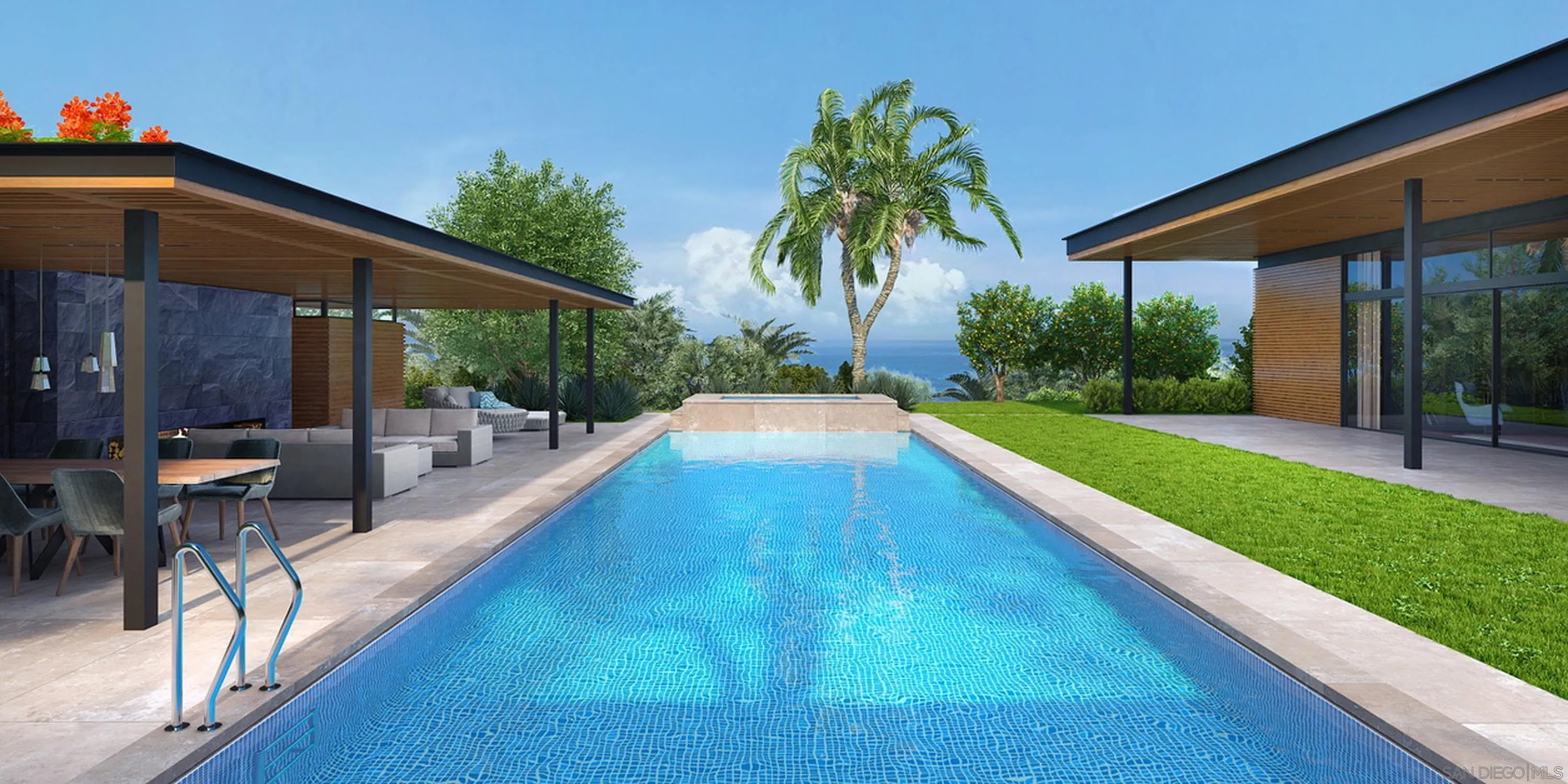 7362 Brodiaea Way La Jolla, CA 92037 - Photo 11 of 32 a view of swimming pool with a patio and a yard