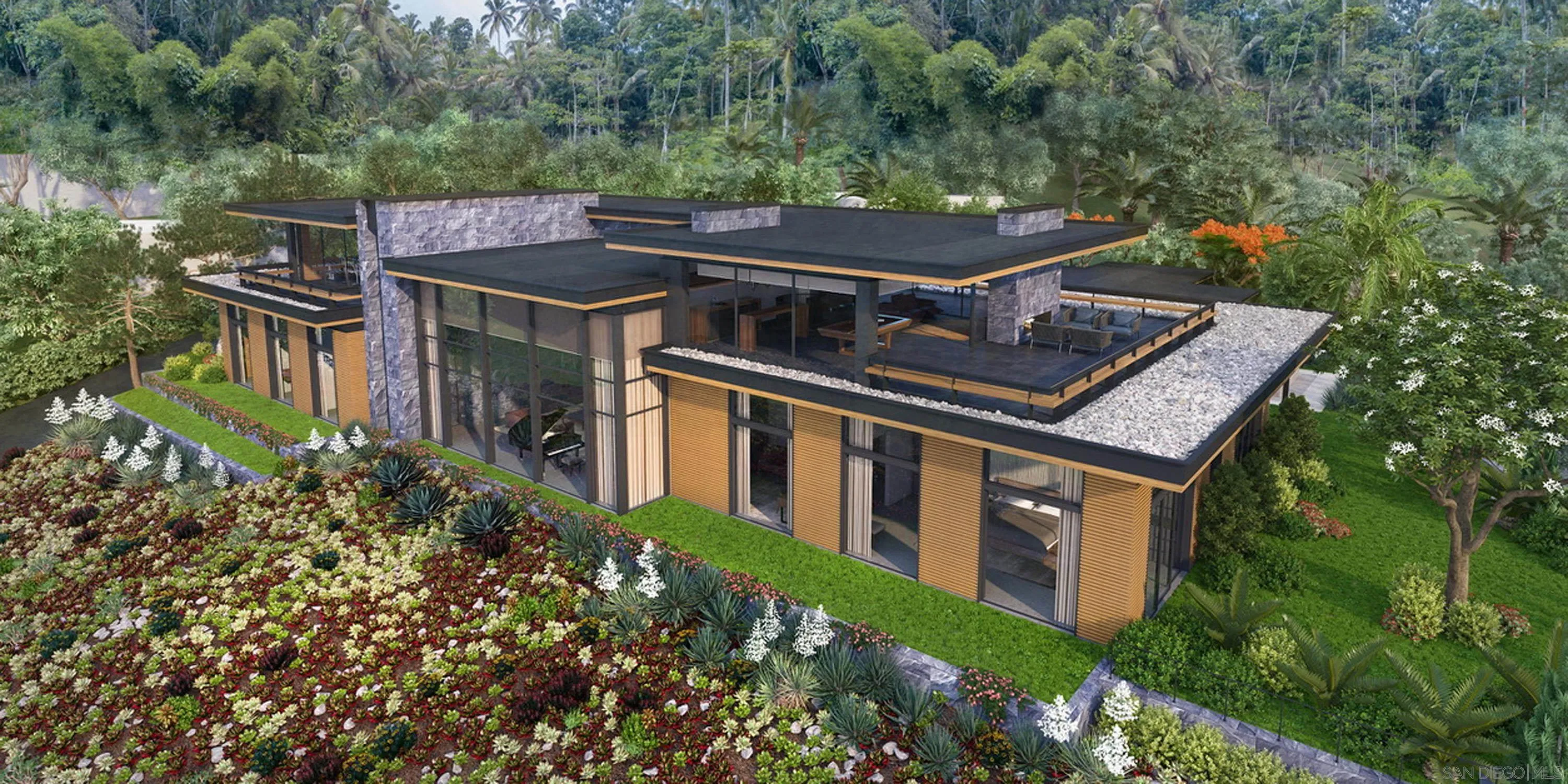 7362 Brodiaea Way La Jolla, CA 92037 - Photo 8 of 32 an aerial view of a house with a yard