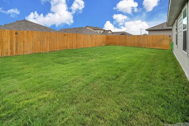 a view of a backyard