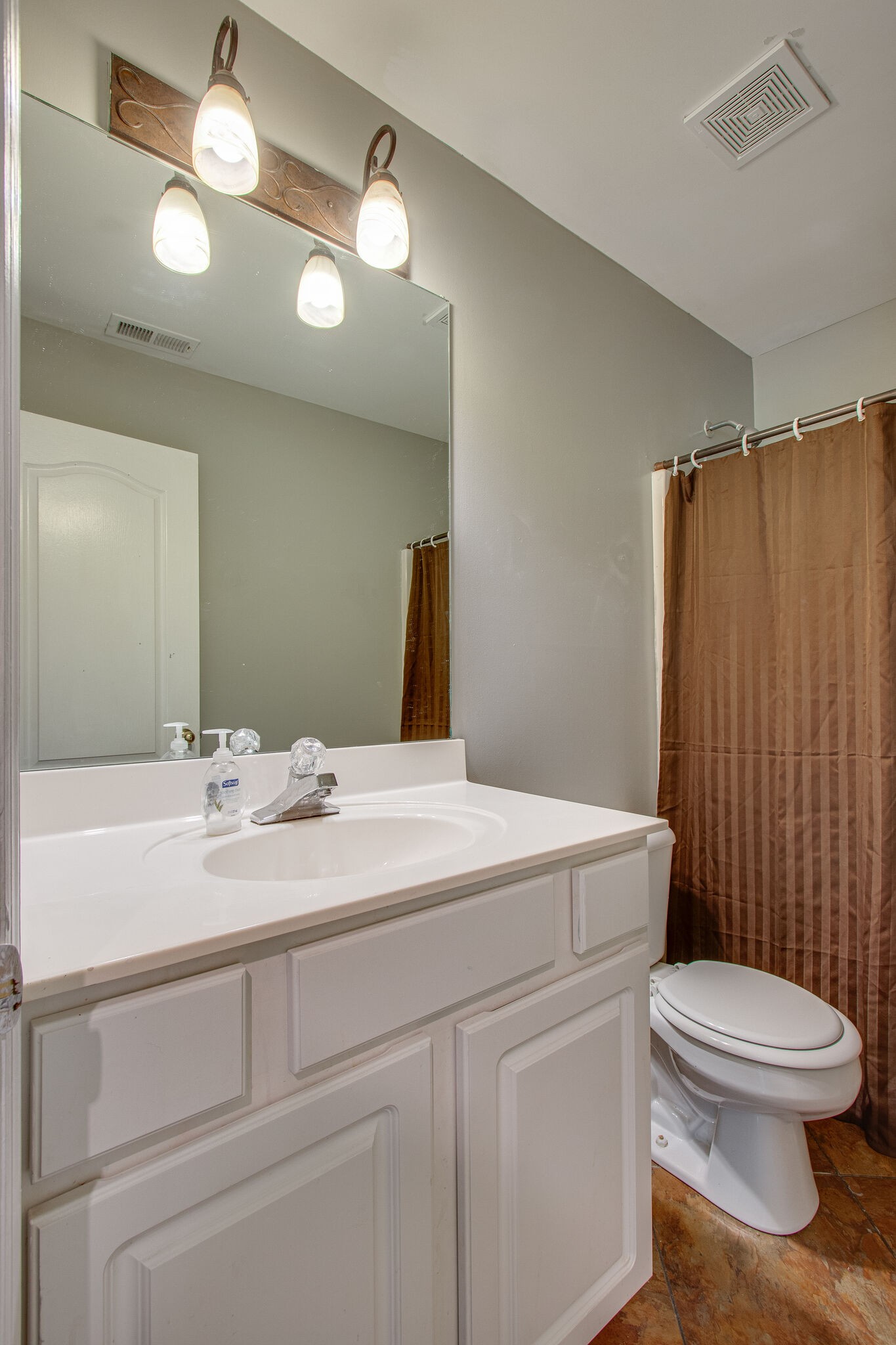 1615 Pacer Court Spring Hill, TN 37174 - Photo 26 of 30 a bathroom with a sink a toilet a mirror and vanity