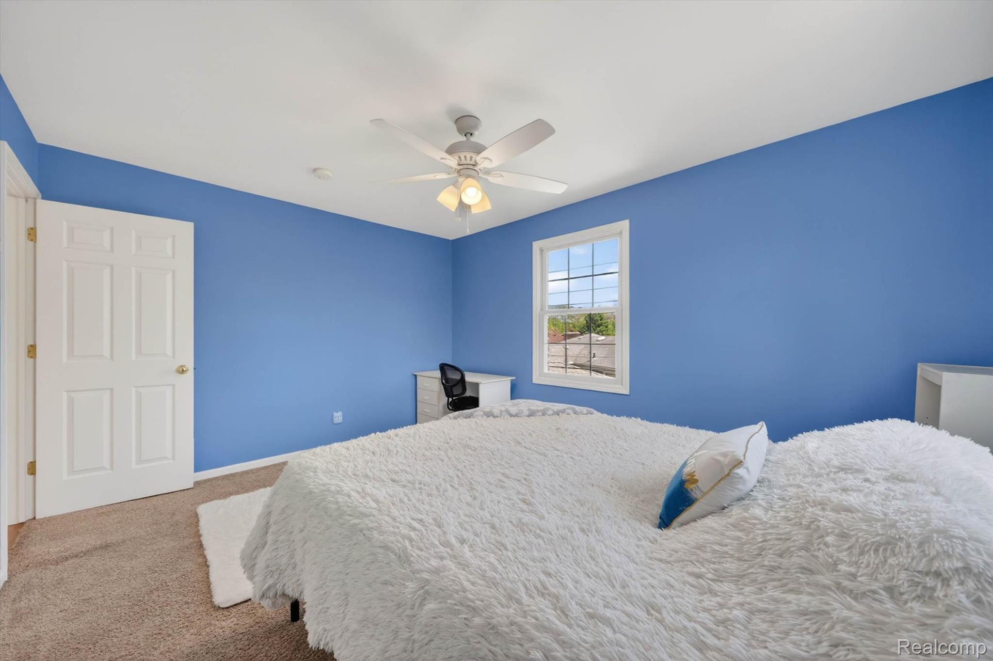 1112 Vernier Road Grosse Pointe, MI 48236 - Photo 22 of 39 Bedroom with carpet flooring and ceiling fan