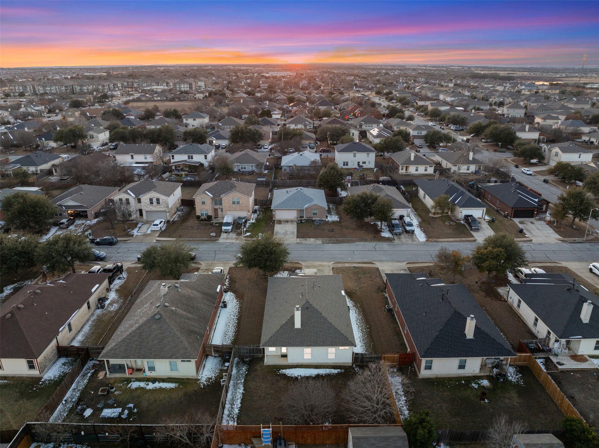 804 Estancia Way Leander, TX 78641 - Photo 27 of 40 an aerial view of residential houses with city view