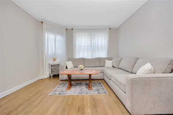 a living room with furniture and a couch