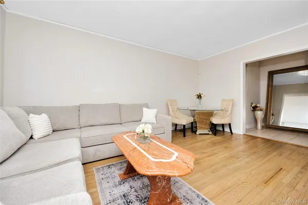 a living room with furniture and a couch