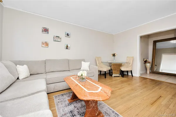 a living room with furniture and a couch