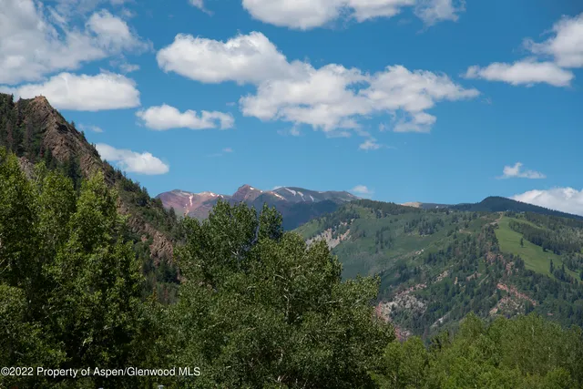 a view of a lake in middle of forest