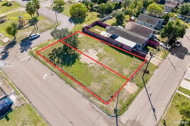 an outdoor space with lots of trees