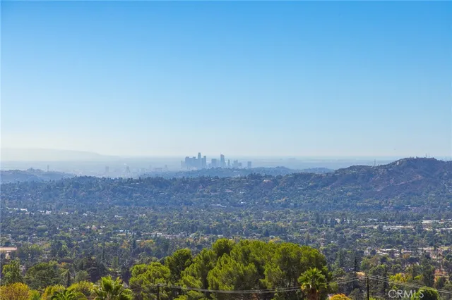 a view of an outdoor space and mountain view