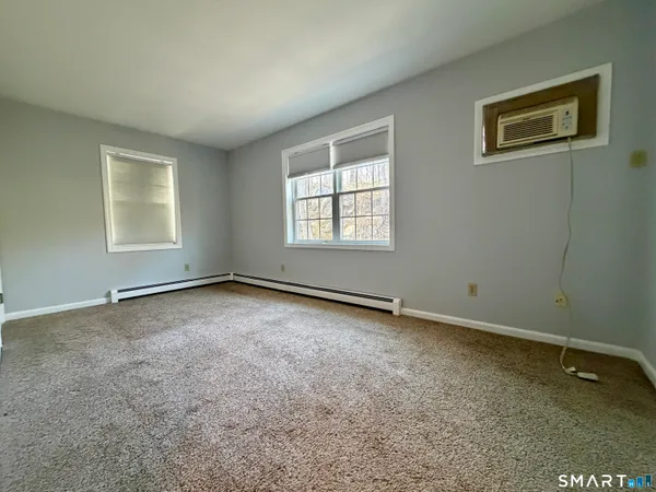 an empty room with a window