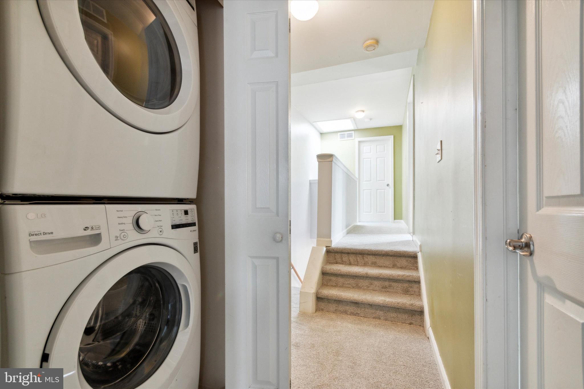 1918 Poplar Street, Unit 2 Philadelphia, PA 19130 - Photo 12 of 18 Hallway with washer & Dryer
