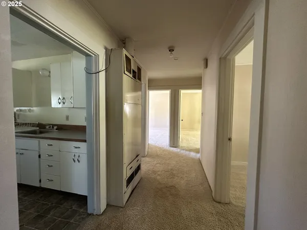 a view of a granite countertop cabinets and a sink