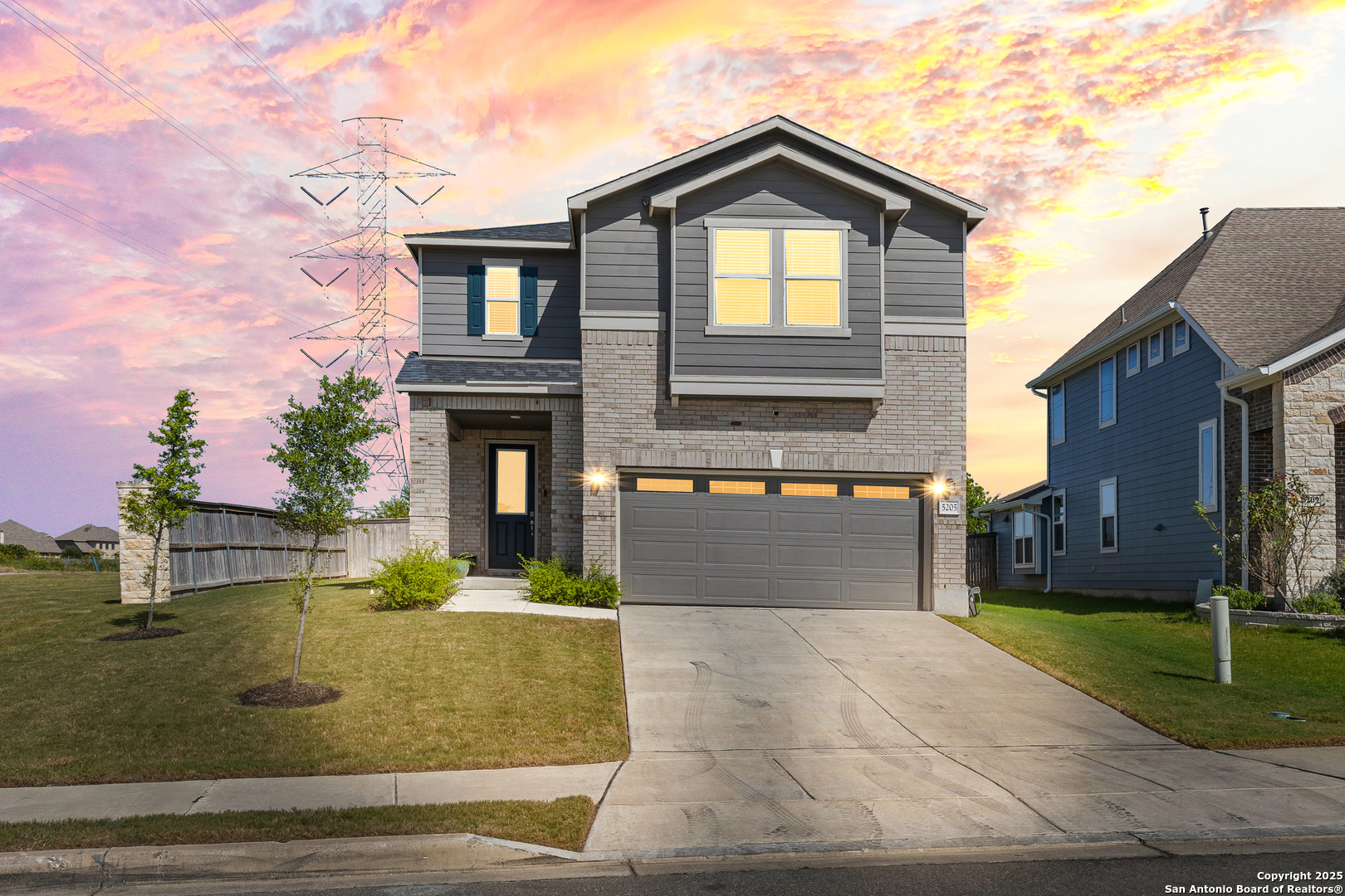 a front view of a house