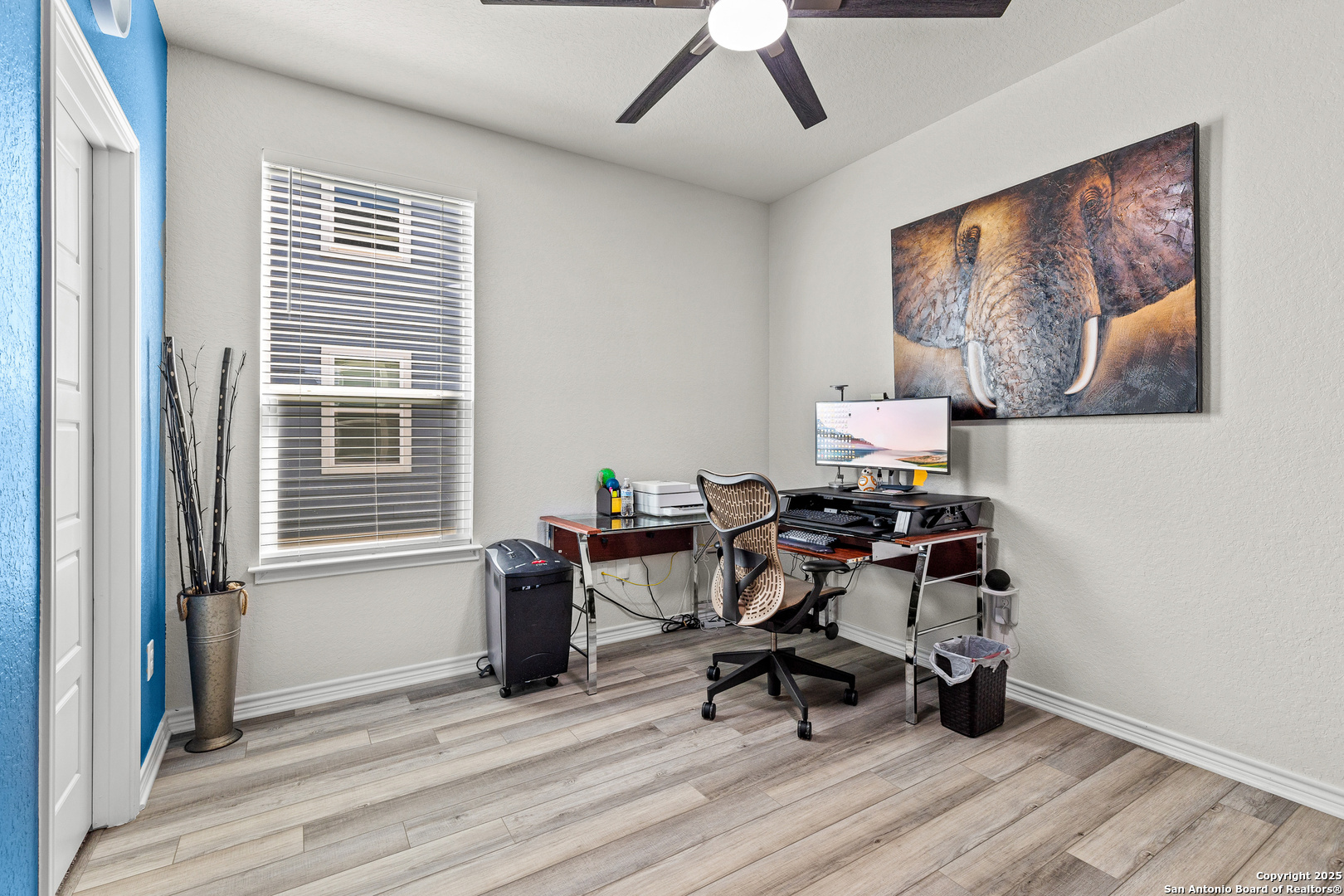 5205 Nature Marion, TX 78124 - Photo 14 of 45 a view of a workspace with furniture and a window