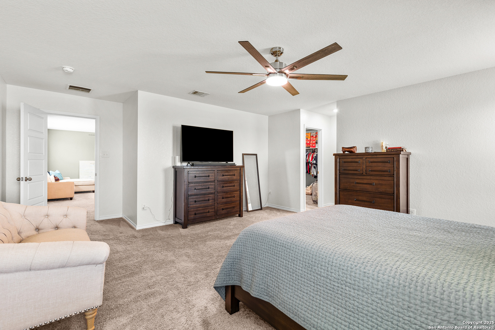 5205 Nature Marion, TX 78124 - Photo 26 of 45 a bedroom with a bed and a television