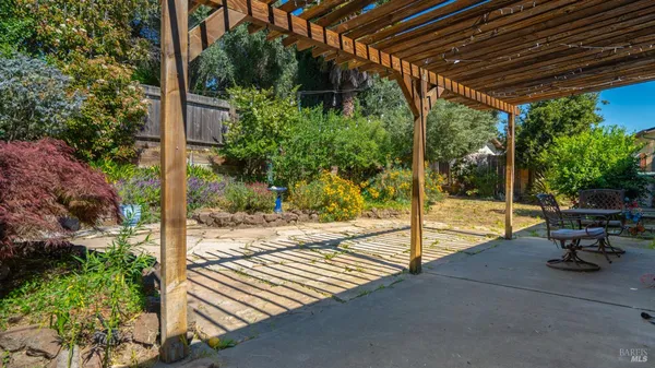 a view of outdoor space yard deck patio and fire pit
