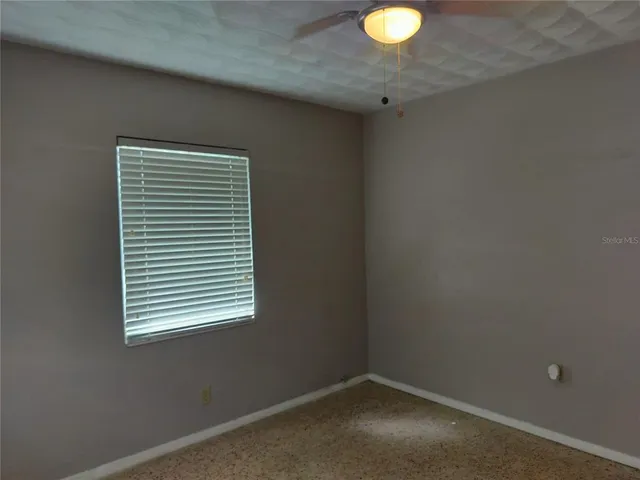 an empty room with a window
