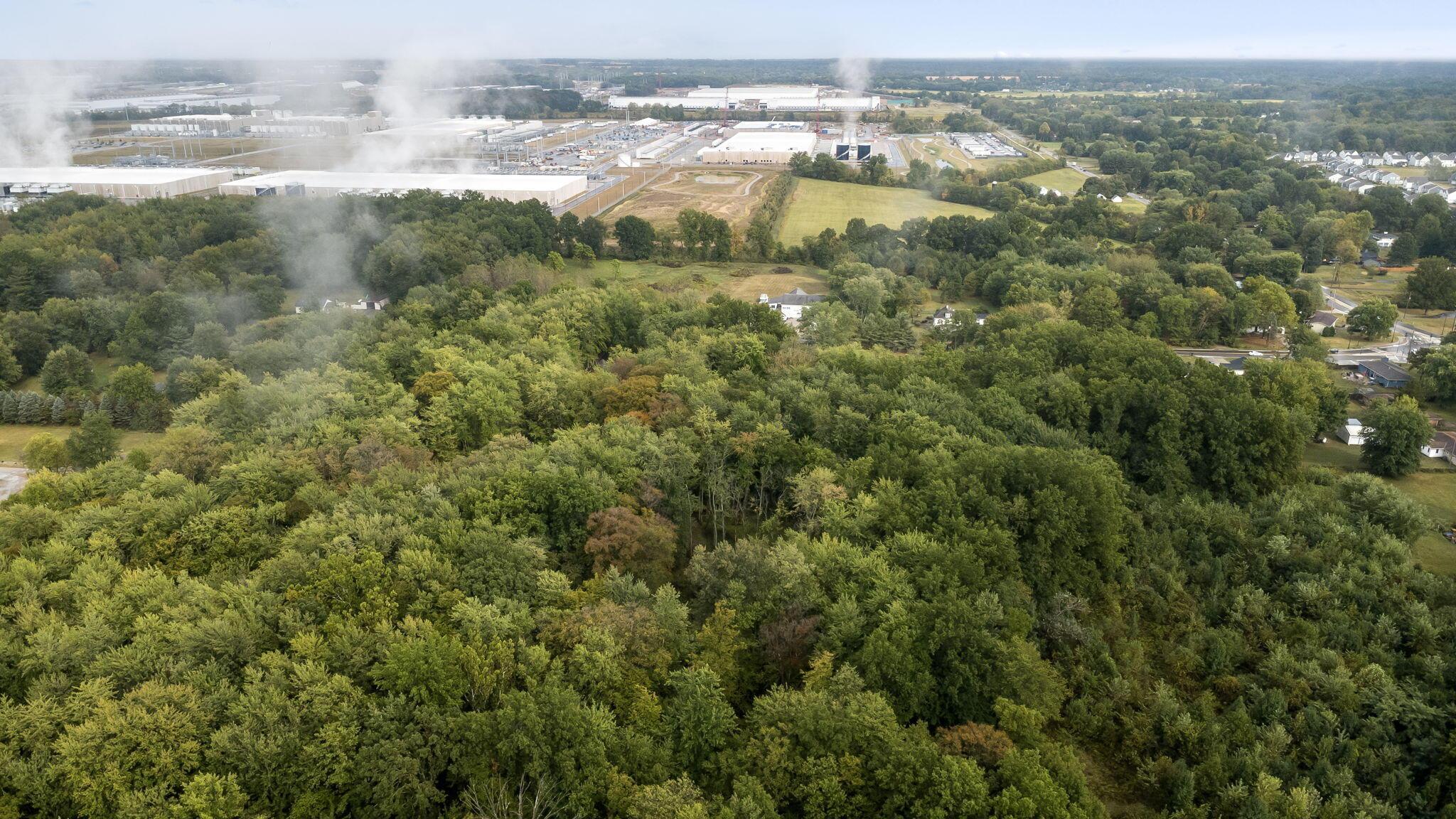 0 Babbitt Road New Albany, OH 43054 - Photo 9 of 10 Aerial showing proximity to Google Data Center & Meta Data Center.