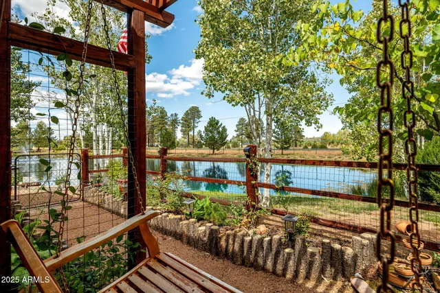 a view of a balcony with lake view