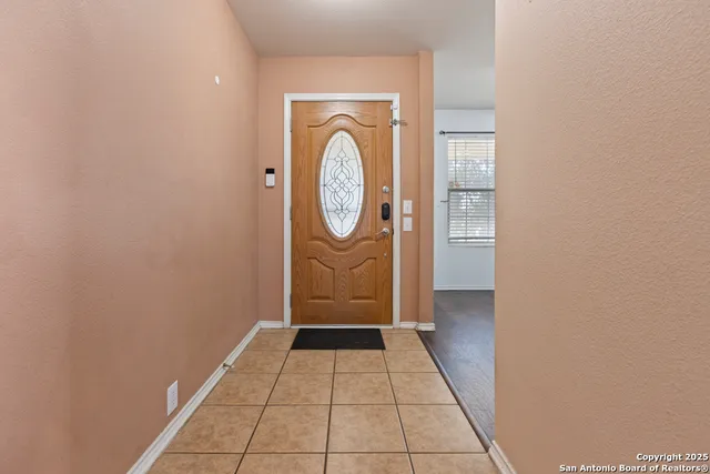 a view of a door in a room