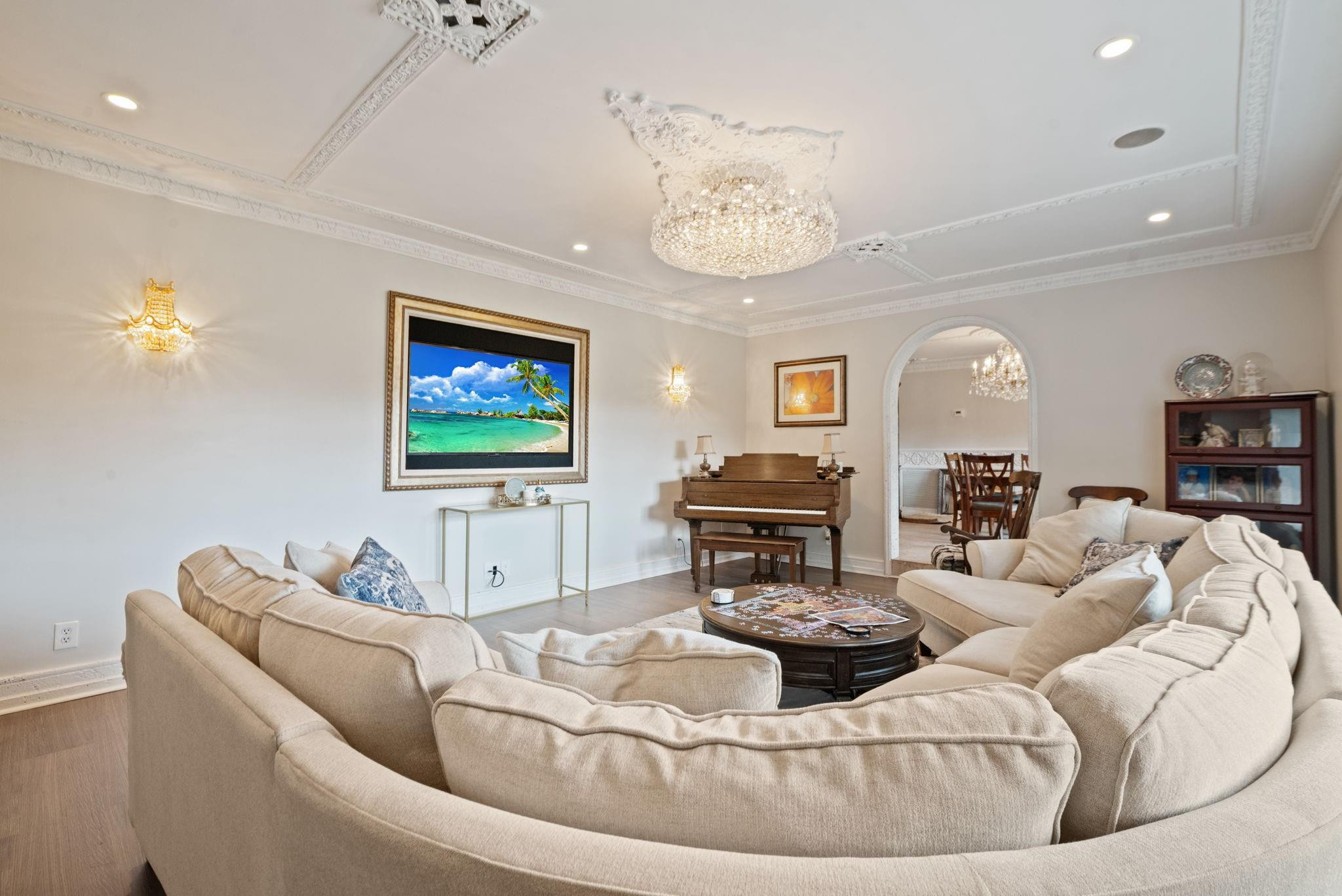 17501 Southwest 54th Street Southwest Ranches, FL 33331 - Photo 11 of 39 a living room with furniture a dining table and a piano