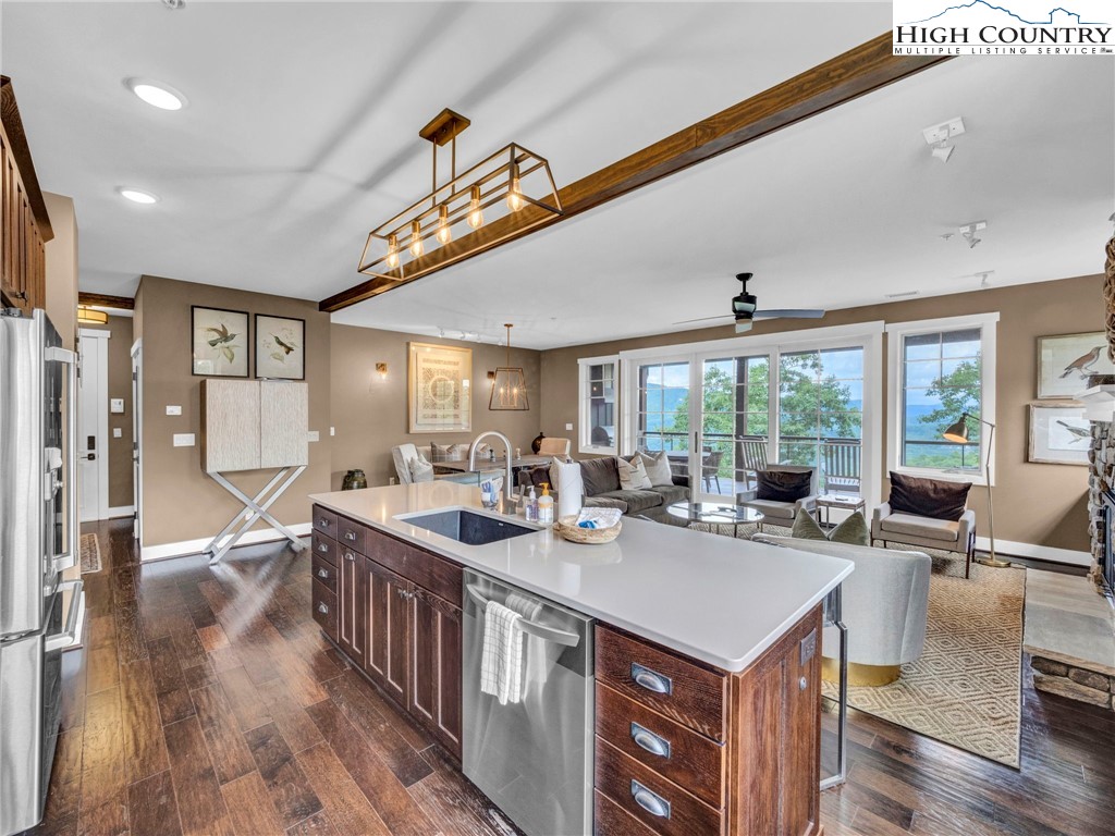198 Ramblestone Terrace, Unit 203 Boone, NC 28607 - Photo 11 of 39 a view of a kitchen and dining room